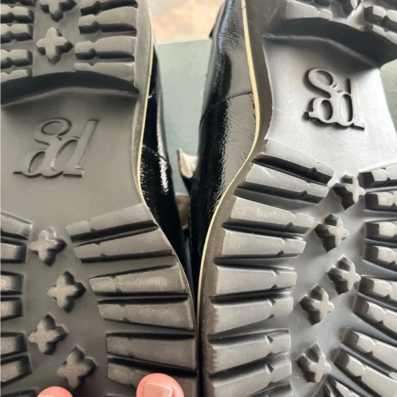 Paul Green Naomi Black Crinkled Patent Platform Super Soft Loafer- NWOT 8.5 size - Picture 6 of 9